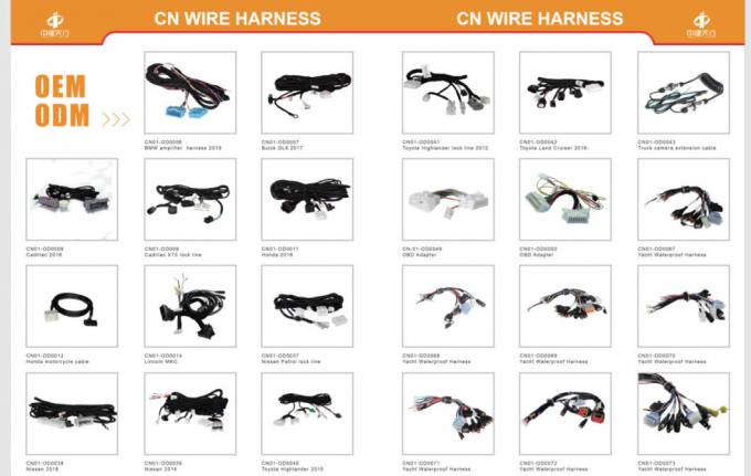 16ピンの自動車用ワイヤーハーネス組 男性と女性のコネクタ OBD2ケーブル 0