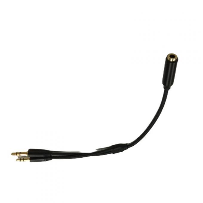 Y スプリッターケーブル ワイヤーハーネス オーディオケーブル ヘッドセット 3.5mm 2 男性マイクケーブル 1