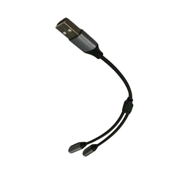 OEM 電子ワイヤハーネス 1 USB から 2 3.5mm ヘッドフォン ジャック アダプタ 0