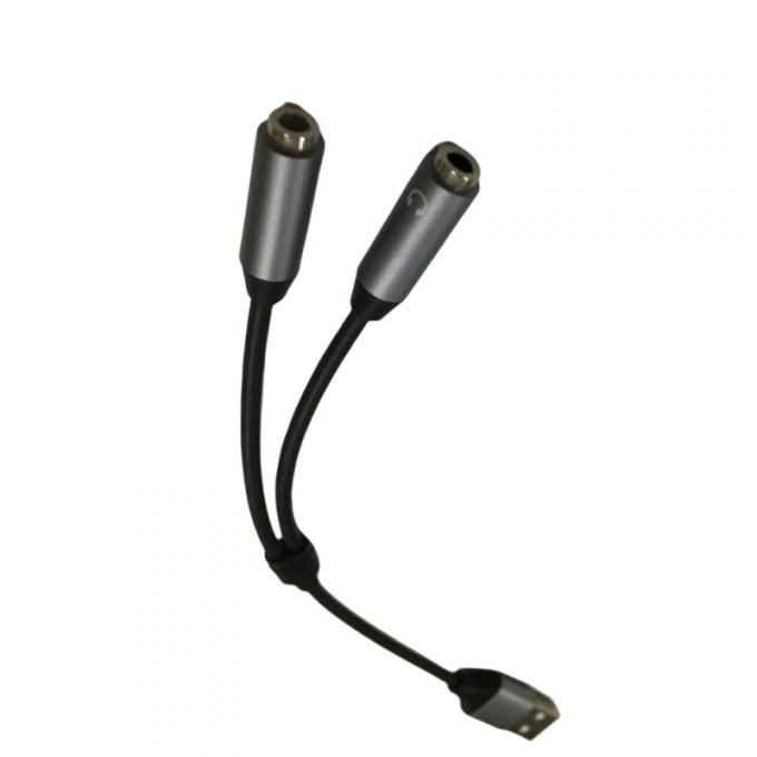 OEM 電子ワイヤハーネス 1 USB から 2 3.5mm ヘッドフォン ジャック アダプタ 1