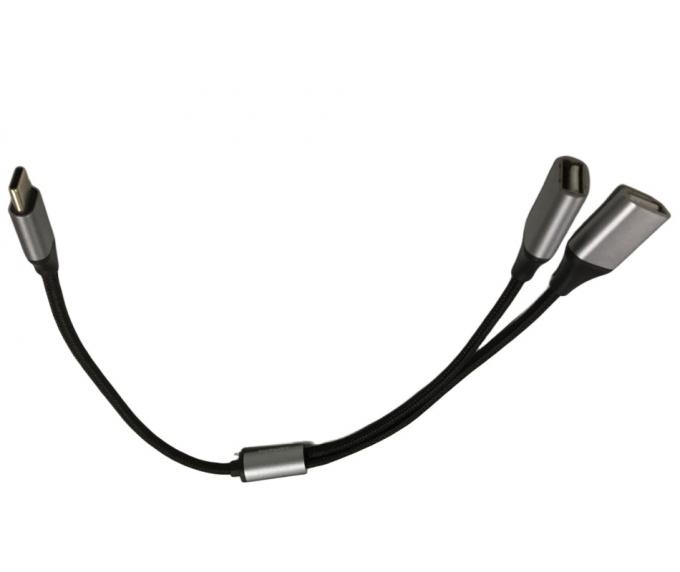 OEM 電子ワイヤハーネス 1 USB から 2 3.5mm ヘッドフォン ジャック アダプタ 4
