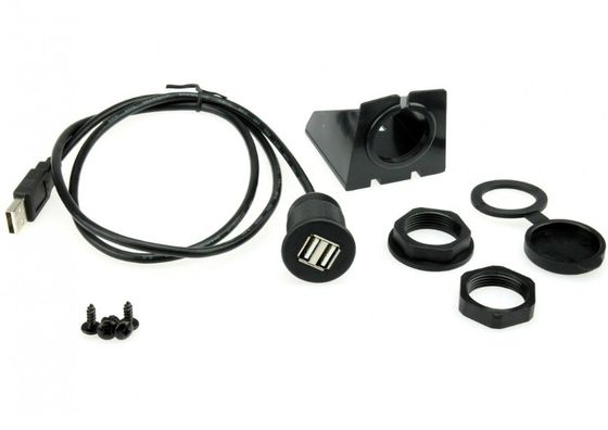 ODMケーブルワイヤーハーネス 2つのUSB拡張ケーブル 自動車ダッシュマウント