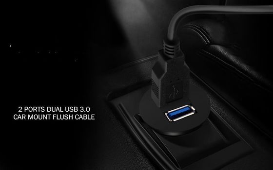 ODMケーブルワイヤーハーネス 2つのUSB拡張ケーブル 自動車ダッシュマウント
