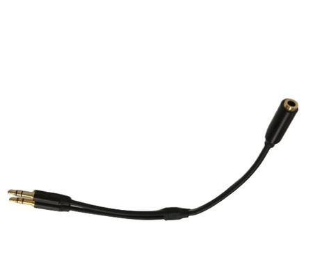 Y スプリッターケーブル ワイヤーハーネス オーディオケーブル ヘッドセット 3.5mm 2 男性マイクケーブル