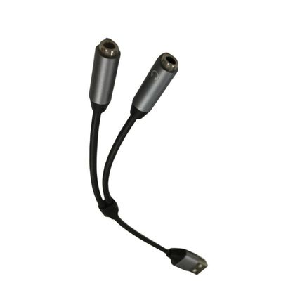 OEM 電子ワイヤハーネス 1 USB から 2 3.5mm ヘッドフォン ジャック アダプタ