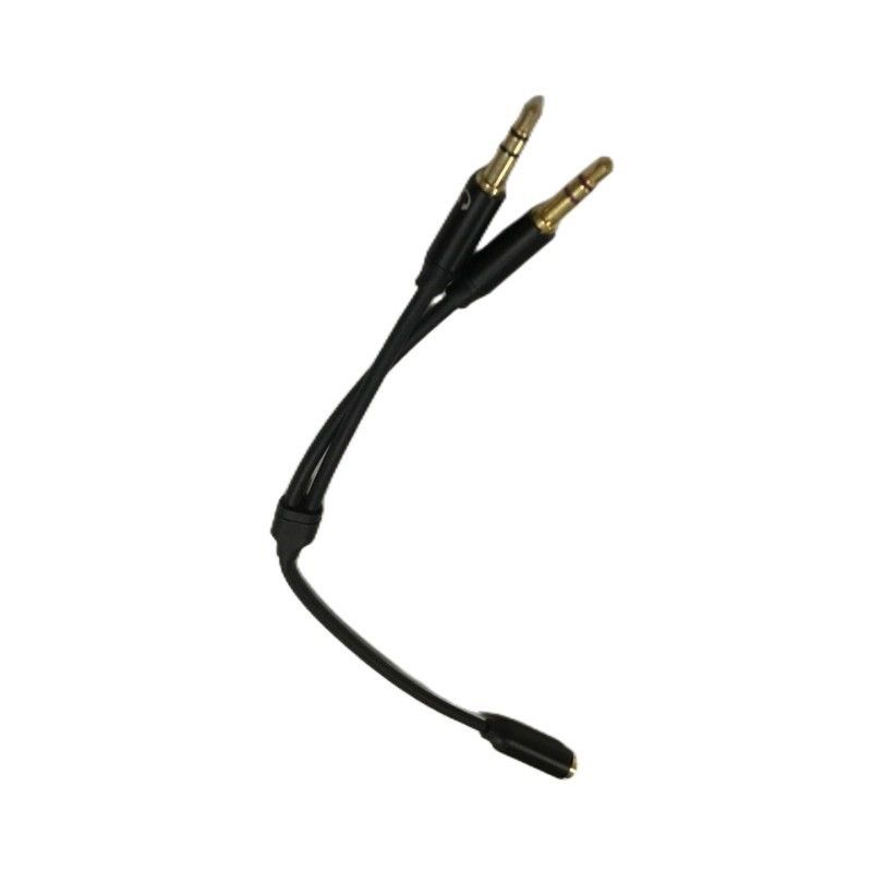 Y スプリッターケーブル ワイヤーハーネス オーディオケーブル ヘッドセット 3.5mm 2 男性マイクケーブル